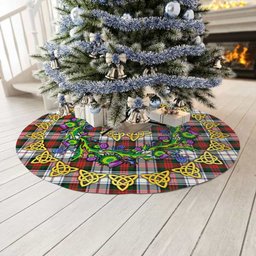 ScotsTee Shop Scottish MacDuff Dress Modern Thistle Celtic Knot Tartan Christmas Tree Skirt