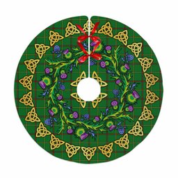ScotsTee Shop Scottish Tribe of Mar Thistle Celtic Knot Tartan Christmas Tree Skirt