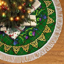 ScotsTee Shop Scottish Tribe of Mar Thistle Celtic Knot Tartan Christmas Tree Skirt