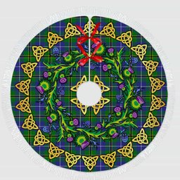 ScotsTee Shop Scottish Turnbull Hunting Thistle Celtic Knot Tartan Christmas Tree Skirt