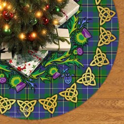 ScotsTee Shop Scottish Turnbull Hunting Thistle Celtic Knot Tartan Christmas Tree Skirt