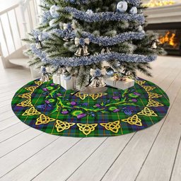 ScotsTee Shop Scottish Tait Modern Thistle Celtic Knot Tartan Christmas Tree Skirt
