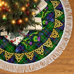 ScotsTee Shop Scottish Tait Modern Thistle Celtic Knot Tartan Christmas Tree Skirt