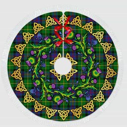 ScotsTee Shop Scottish Tait Modern Thistle Celtic Knot Tartan Christmas Tree Skirt