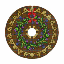 ScotsTee Shop Scottish Seton Hunting Modern Thistle Celtic Knot Tartan Christmas Tree Skirt