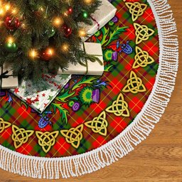 ScotsTee Shop Scottish Turnbull Dress Thistle Celtic Knot Tartan Christmas Tree Skirt