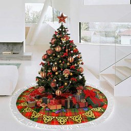 ScotsTee Shop Scottish Turnbull Dress Thistle Celtic Knot Tartan Christmas Tree Skirt