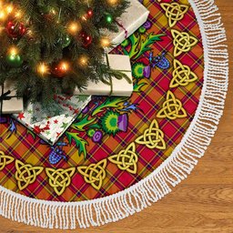 ScotsTee Shop Scottish Scrymgeour Thistle Celtic Knot Tartan Christmas Tree Skirt