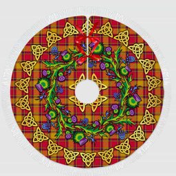 ScotsTee Shop Scottish Scrymgeour Thistle Celtic Knot Tartan Christmas Tree Skirt