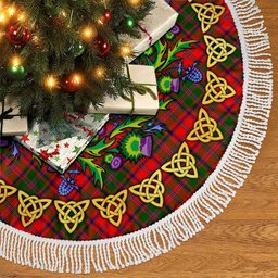 ScotsTee Shop Scottish Stewart of Appin Modern Thistle Celtic Knot Tartan Christmas Tree Skirt