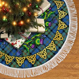 ScotsTee Shop Scottish MacLeod of Harris Ancient Thistle Celtic Knot Tartan Christmas Tree Skirt