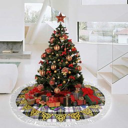 ScotsTee Shop Scottish MacPherson Dress Modern Thistle Celtic Knot Tartan Christmas Tree Skirt