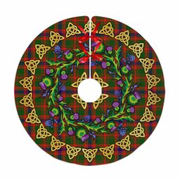 ScotsTee Shop Scottish Nithsdale District Thistle Celtic Knot Tartan Christmas Tree Skirt