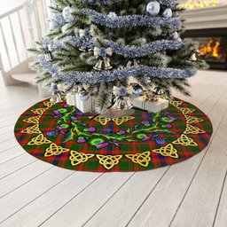 ScotsTee Shop Scottish Nithsdale District Thistle Celtic Knot Tartan Christmas Tree Skirt