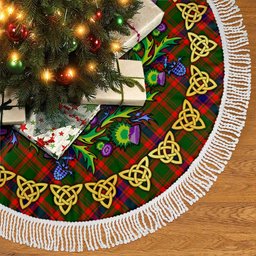 ScotsTee Shop Scottish Nithsdale District Thistle Celtic Knot Tartan Christmas Tree Skirt