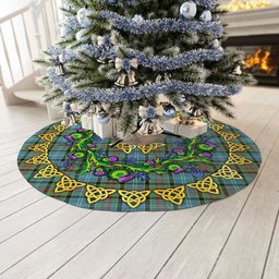 ScotsTee Shop Scottish Paisley District Thistle Celtic Knot Tartan Christmas Tree Skirt