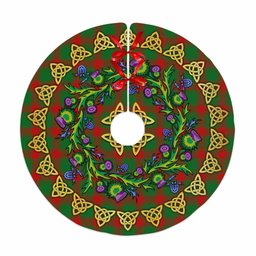 ScotsTee Shop Scottish Middleton Modern Thistle Celtic Knot Tartan Christmas Tree Skirt
