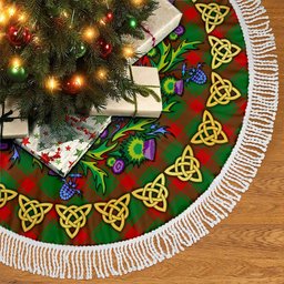 ScotsTee Shop Scottish Middleton Modern Thistle Celtic Knot Tartan Christmas Tree Skirt