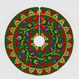 ScotsTee Shop Scottish Middleton Modern Thistle Celtic Knot Tartan Christmas Tree Skirt