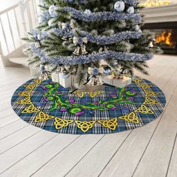 ScotsTee Shop Scottish Napier Modern Thistle Celtic Knot Tartan Christmas Tree Skirt
