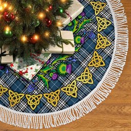 ScotsTee Shop Scottish Napier Modern Thistle Celtic Knot Tartan Christmas Tree Skirt