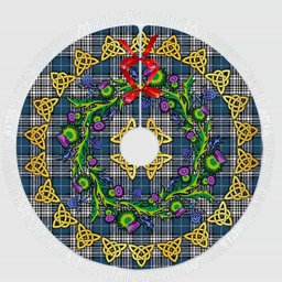 ScotsTee Shop Scottish Napier Modern Thistle Celtic Knot Tartan Christmas Tree Skirt
