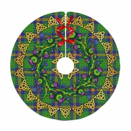 ScotsTee Shop Scottish New Mexico Thistle Celtic Knot Tartan Christmas Tree Skirt