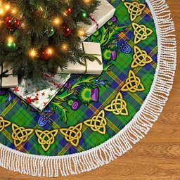 ScotsTee Shop Scottish New Mexico Thistle Celtic Knot Tartan Christmas Tree Skirt
