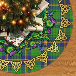 ScotsTee Shop Scottish New Mexico Thistle Celtic Knot Tartan Christmas Tree Skirt