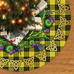ScotsTee Shop Scottish MacLeod of Lewis Modern Thistle Celtic Knot Tartan Christmas Tree Skirt