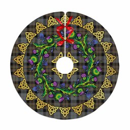 ScotsTee Shop Scottish MacKay Weathered Thistle Celtic Knot Tartan Christmas Tree Skirt