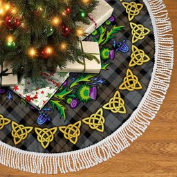 ScotsTee Shop Scottish MacKay Weathered Thistle Celtic Knot Tartan Christmas Tree Skirt