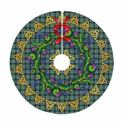 ScotsTee Shop Scottish Melville Thistle Celtic Knot Tartan Christmas Tree Skirt