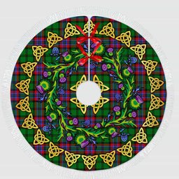 ScotsTee Shop Scottish McGeachie Thistle Celtic Knot Tartan Christmas Tree Skirt