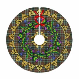 ScotsTee Shop Scottish Thomson Hunting Modern Thistle Celtic Knot Tartan Christmas Tree Skirt