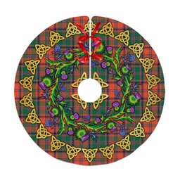 ScotsTee Shop Scottish Stewart of Appin Ancient Thistle Celtic Knot Tartan Christmas Tree Skirt