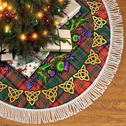 ScotsTee Shop Scottish Stewart of Appin Ancient Thistle Celtic Knot Tartan Christmas Tree Skirt