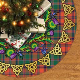 ScotsTee Shop Scottish Stewart of Appin Ancient Thistle Celtic Knot Tartan Christmas Tree Skirt