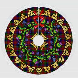 ScotsTee Shop Scottish Tennant Thistle Celtic Knot Tartan Christmas Tree Skirt