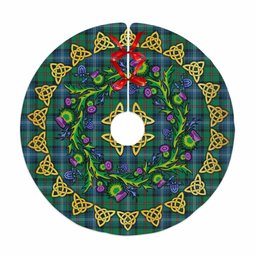 ScotsTee Shop Scottish Urquhart Ancient Thistle Celtic Knot Tartan Christmas Tree Skirt