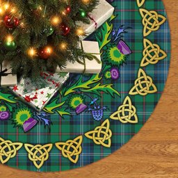 ScotsTee Shop Scottish Urquhart Ancient Thistle Celtic Knot Tartan Christmas Tree Skirt