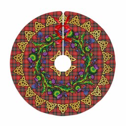 ScotsTee Shop Scottish Stuart of Bute Thistle Celtic Knot Tartan Christmas Tree Skirt