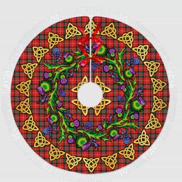 ScotsTee Shop Scottish Stuart of Bute Thistle Celtic Knot Tartan Christmas Tree Skirt