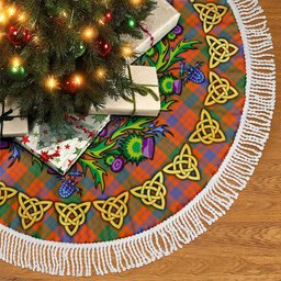 ScotsTee Shop Scottish Ross Ancient Thistle Celtic Knot Tartan Christmas Tree Skirt