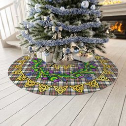 ScotsTee Shop Scottish Stewart Dress Ancient Thistle Celtic Knot Tartan Christmas Tree Skirt