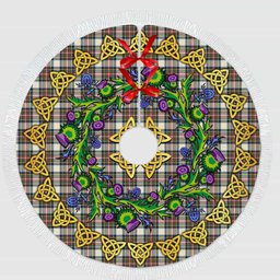 ScotsTee Shop Scottish Stewart Dress Ancient Thistle Celtic Knot Tartan Christmas Tree Skirt