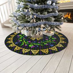 ScotsTee Shop Scottish Murray of Atholl Modern Thistle Celtic Knot Tartan Christmas Tree Skirt