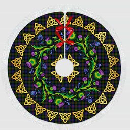 ScotsTee Shop Scottish Murray of Atholl Modern Thistle Celtic Knot Tartan Christmas Tree Skirt