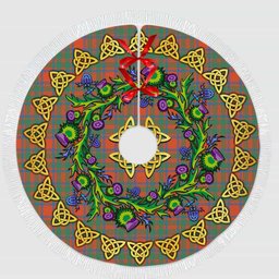 ScotsTee Shop Scottish MacKintosh Ancient Thistle Celtic Knot Tartan Christmas Tree Skirt