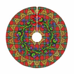 ScotsTee Shop Scottish MacLaine of Loch Buie Thistle Celtic Knot Tartan Christmas Tree Skirt